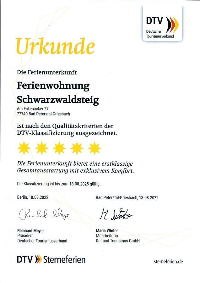 Ferienwohnung Schwarzwaldsteig Bad Peterstal-Griesbach Exteriör bild